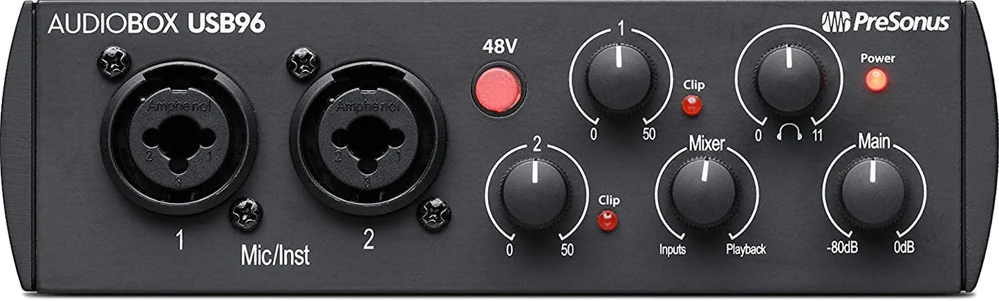 PreSonus, 2 Audio Interface, Blue, PC/Mac-2 Mic Pres (AUDIOBOX USB 96)
