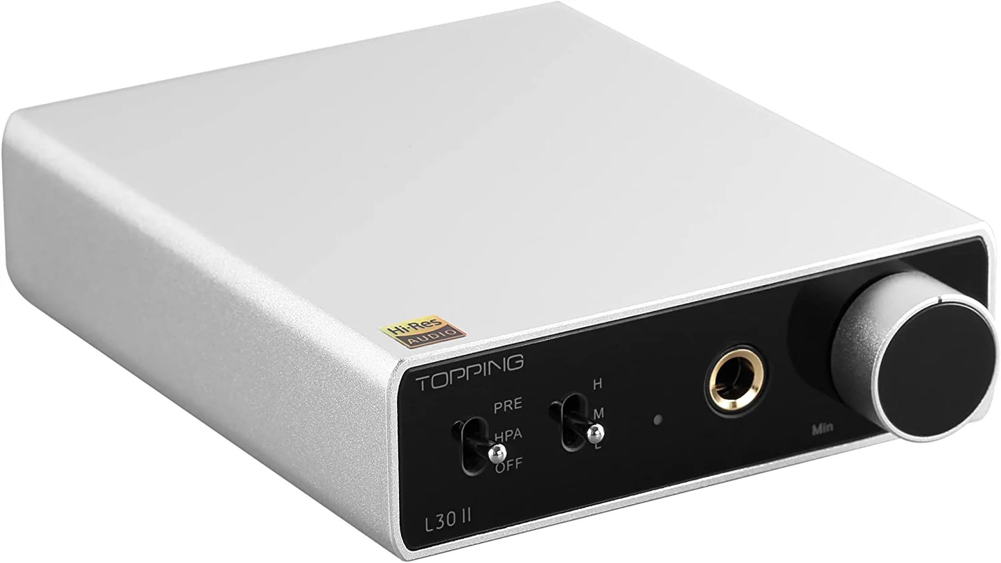 TOPPING [New Version] L30 Mini HiFi Amp Audio Hi-Res Headphone Amplifier NFCA Preamplifier (Sliver)
