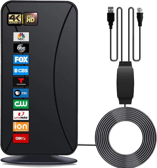 JOINUS TV Antenna - Amplified HD tv Antenna for Smart tv Sling hd Antenna 300 Miles Long Range - Support 4K 1080p Indoor HDTV Local Channels