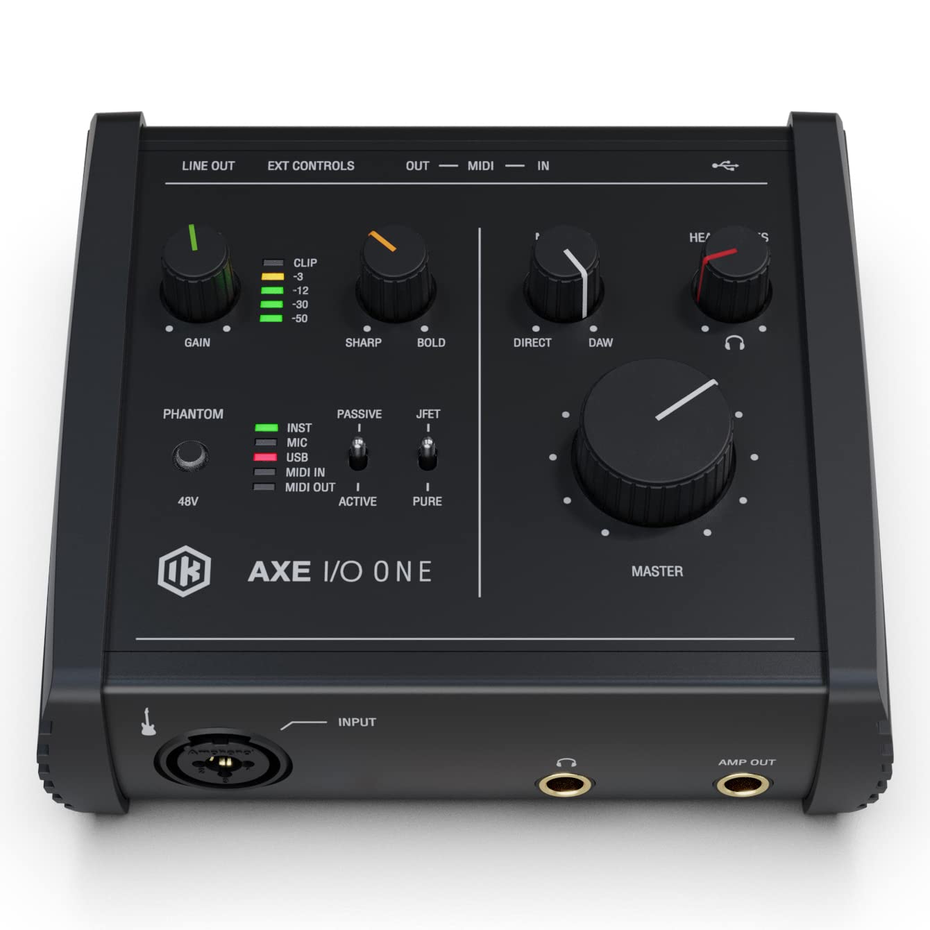 IK Multimedia AXE I/O One - Professional USB Audio Interface with Z-TONE advanced guitar tone shaping, AmpliTube and TONEX software included, high-resolution recording studio equipment