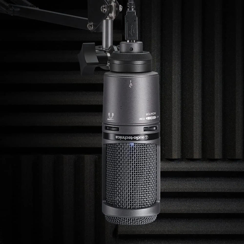 Audio-Technica AT2020 Cardioid Condenser Studio XLR Microphone, Ideal for Project/Home Studio Applications