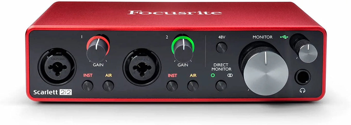 Focusrite Scarlett Solo 3rd Gen USB Audio Interface, for the Guitarist, Vocalist, Podcaster or Producer — High-Fidelity, Studio Quality Recording, and All the Software You Need to Record