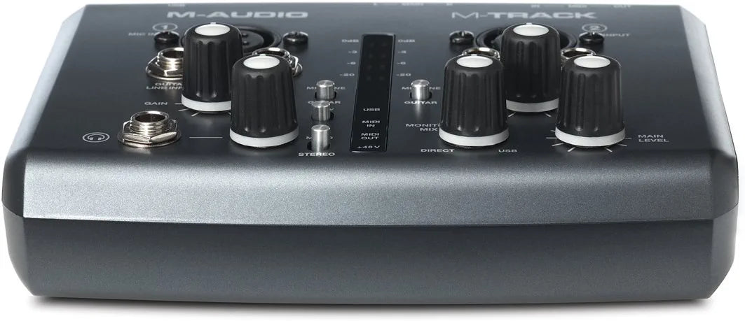 M-Audio M-Track | Two-Channel Portable USB Audio and MIDI Interface (24-bit/48 kHz)