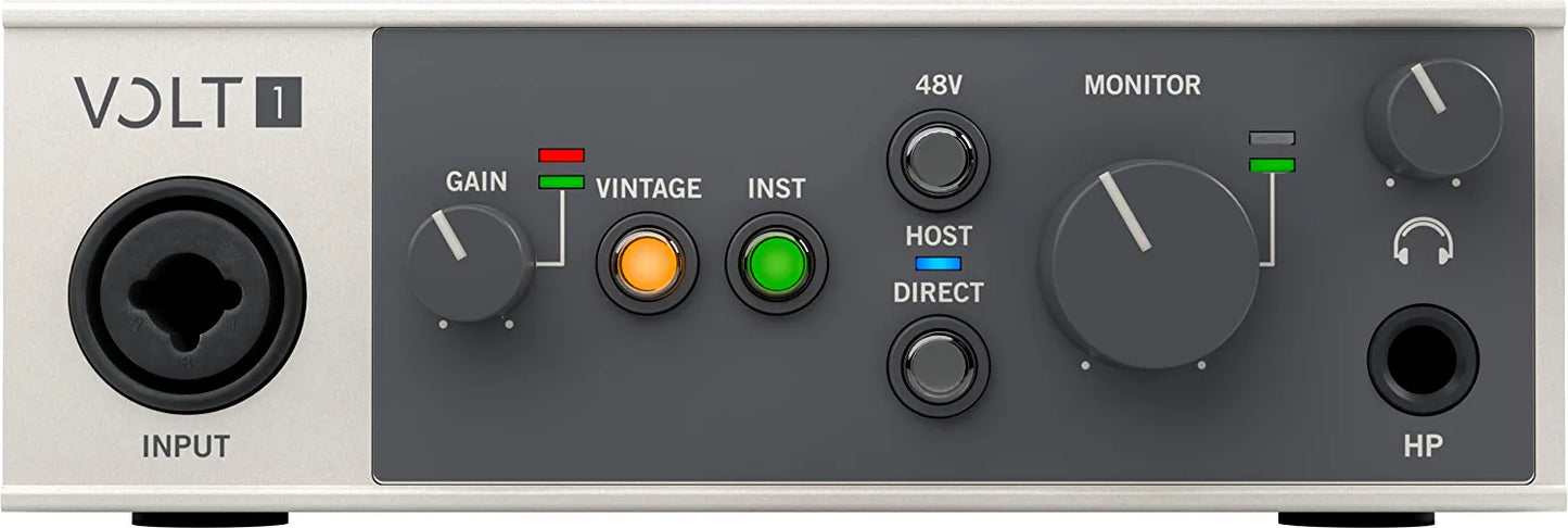 UA Volt 476P USB Audio Interface for recording, podcasting, and streaming with essential audio software, including $400 in UAD plug-ins