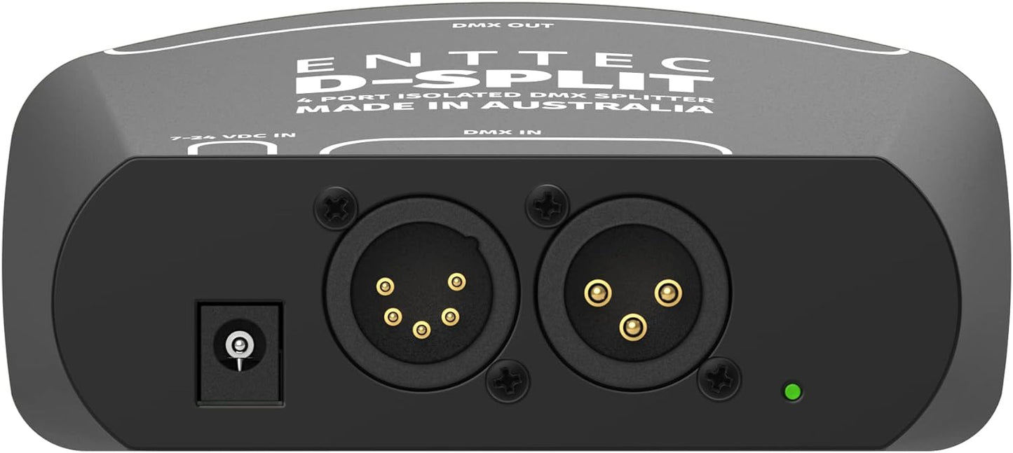 Enttec D-Split 70579 DMX 4 Port Isolated Splitter / Isolator (5-Pin)