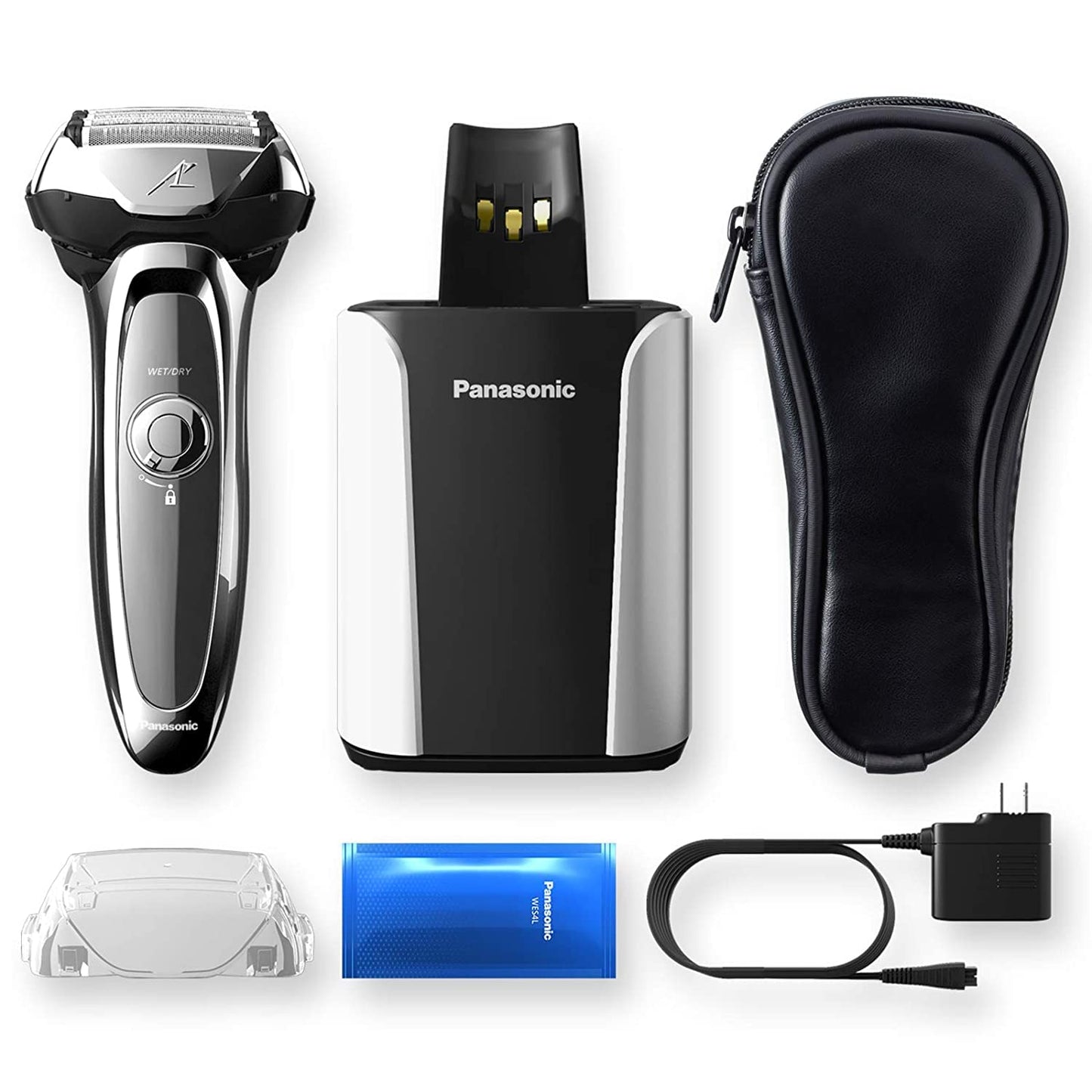 Panasonic Arc5 Electric Razor for Men ES-LV65-S + Replacement Outer Foil WES9173P, 5 Blade Shaver and Trimmer, Shave Sensor and Multi Flex Pivoting Head, ES-COS65, Black