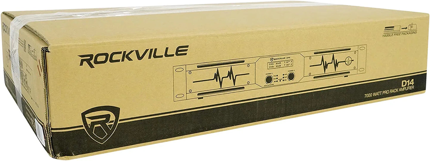 Rockville RPA16 10000 Watt Peak / 3000w RMS 2 Channel Power Amplifier Pro/DJ Amp