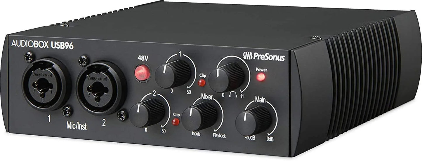 PreSonus, 2 Audio Interface, Blue, PC/Mac-2 Mic Pres (AUDIOBOX USB 96)