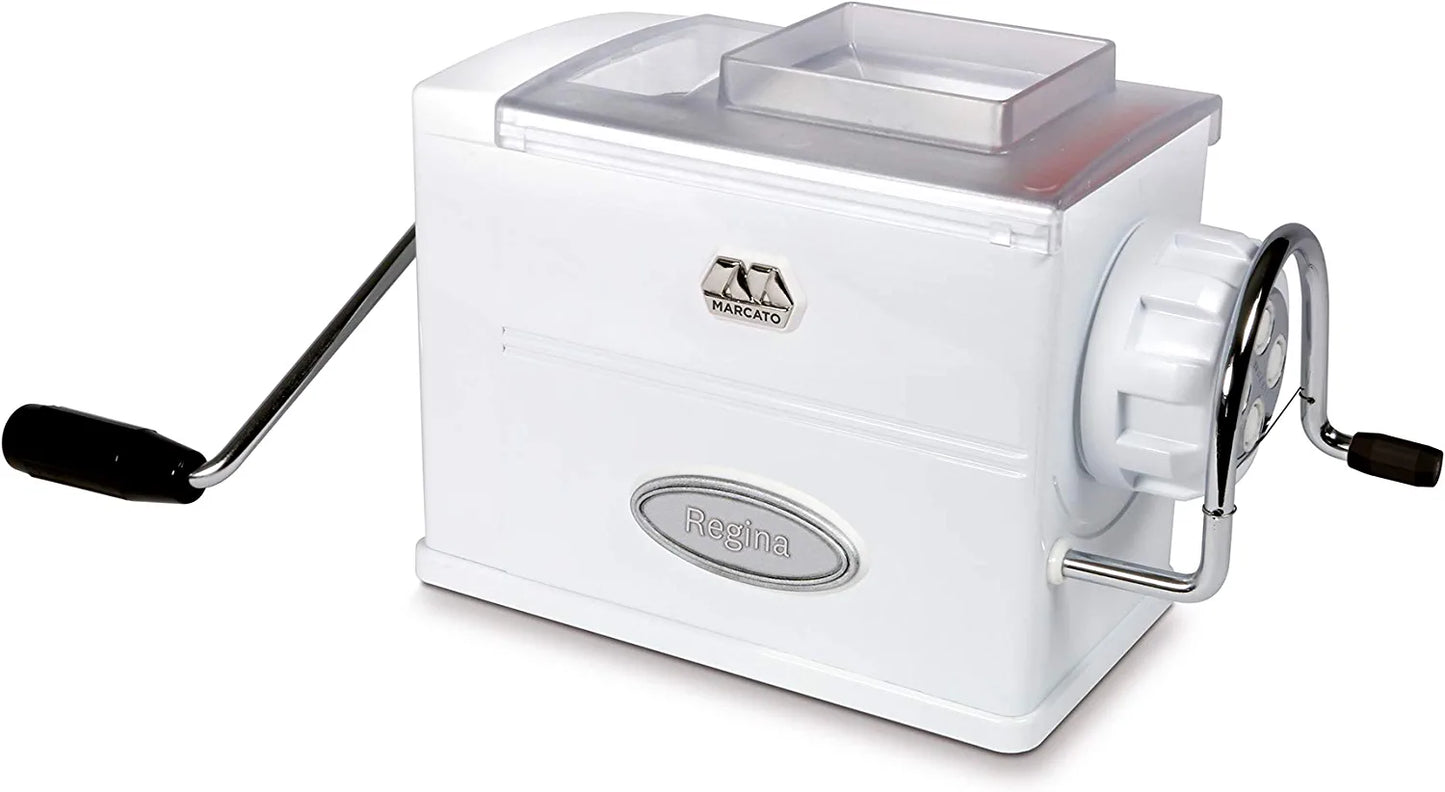 Atlas Regina Extruder Pasta Maker, Made in Italy, Chrome-Plated Steel, Shockproof Plastic, Includes 5 Die, Instructions