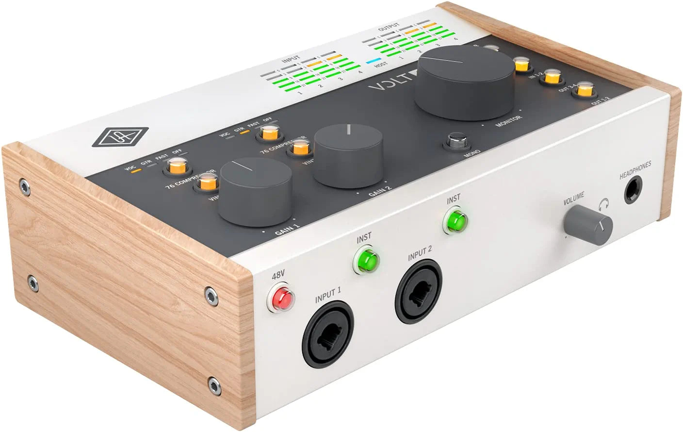 UA Volt 1 USB Audio Interface for recording, podcasting, and streaming with essential audio software, including $400 in UAD plug-ins