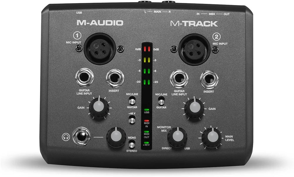 M-Audio M-Track | Two-Channel Portable USB Audio and MIDI Interface (24-bit/48 kHz)