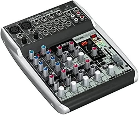 Behringer XENYX QX1002USB Premium 10-Input 2-Bus Mixer with XENYX Mic Preamps and Compressors, British EQ, Klark Teknik Multi-FX Processor and USB/Audio Interface