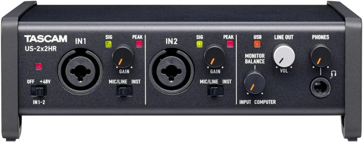 Tascam US-2x2HR 2 Mic 2IN/2OUT High Resolution Versatile USB Audio Interface