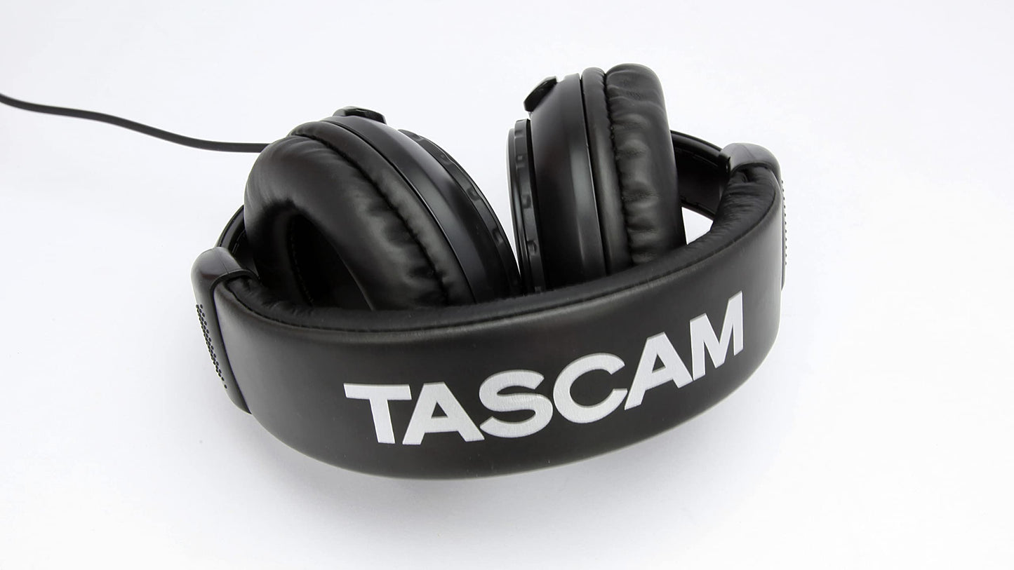 Tascam TH-02 Closed Back Studio Headphones, Black Medium