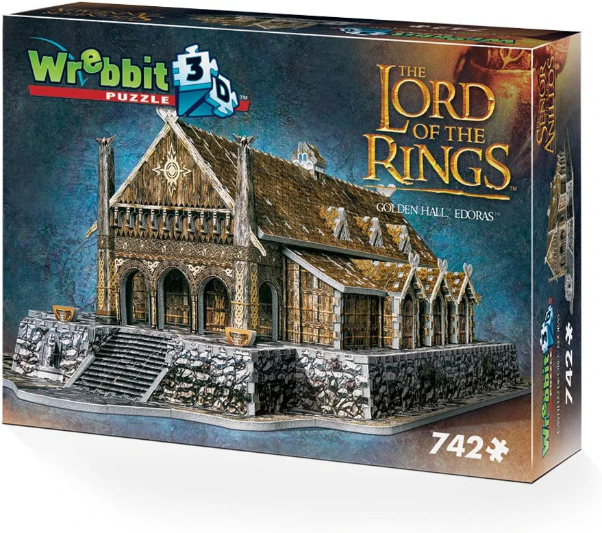 WREBBIT 3D Golden Hall Edoras Lord of The Rings Puzzle, 742-Piece