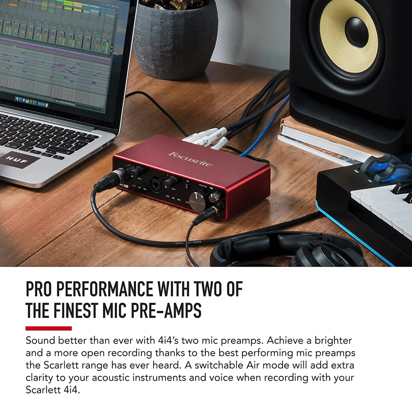 Focusrite Scarlett 2i2 3rd Gen USB Audio Interface for Recording, Songwriting, Streaming and Podcasting — High-Fidelity, Studio Quality Recording, and All the Software You Need to Record