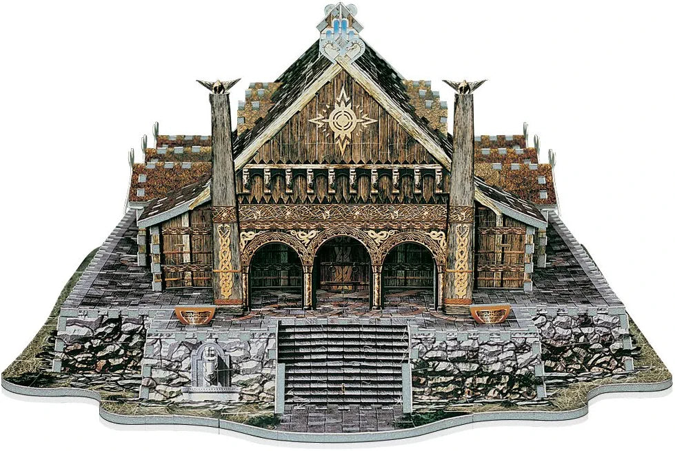 WREBBIT 3D Golden Hall Edoras Lord of The Rings Puzzle, 742-Piece