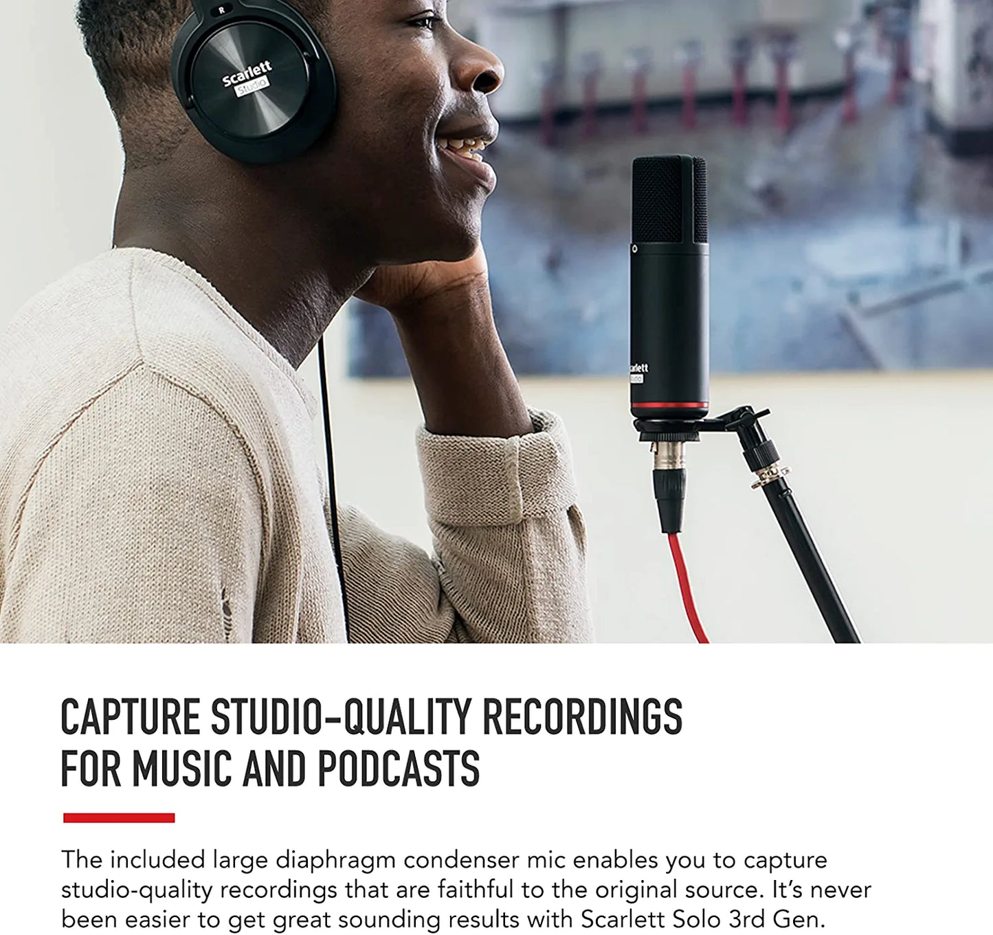 Focusrite Scarlett Solo 3rd Gen USB Audio Interface, for the Guitarist, Vocalist, Podcaster or Producer — High-Fidelity, Studio Quality Recording, and All the Software You Need to Record