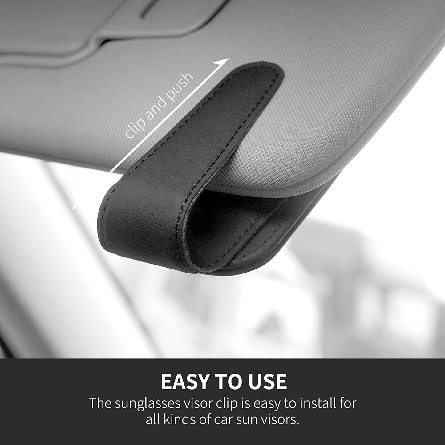 Sunglass holder in cars Visor Accessories (Black)