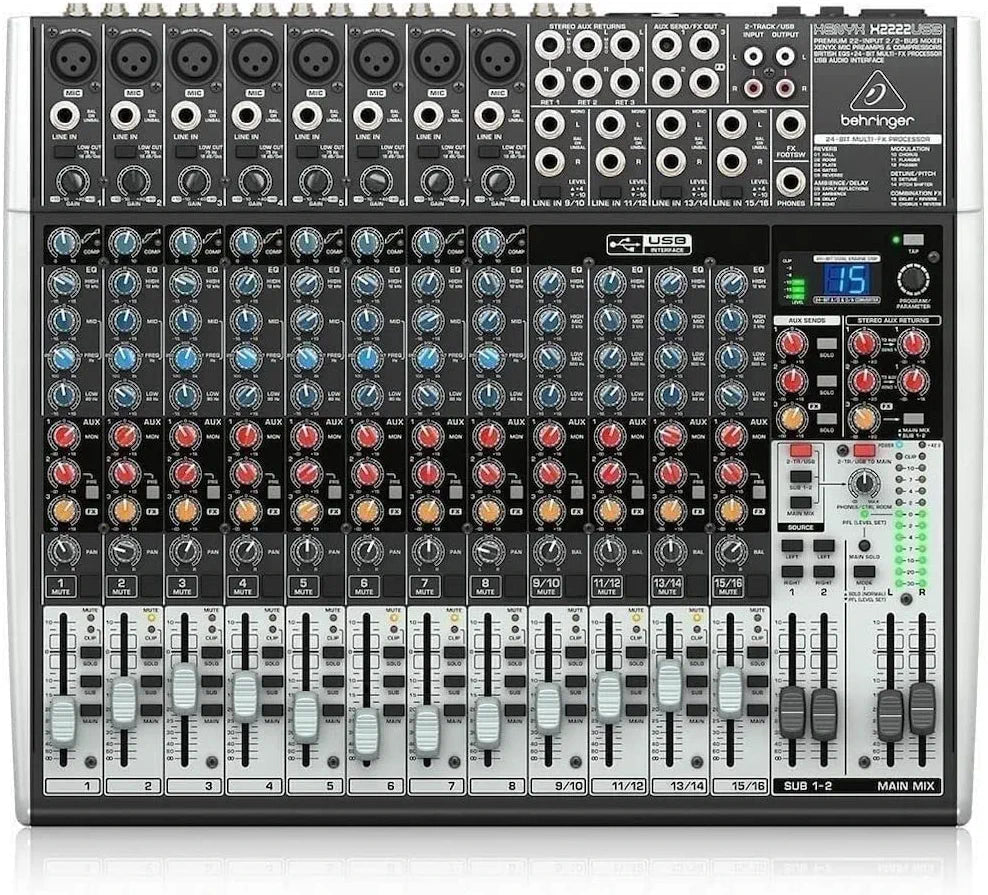 Behringer Xenyx X2222USB Mixer with USB and Effects