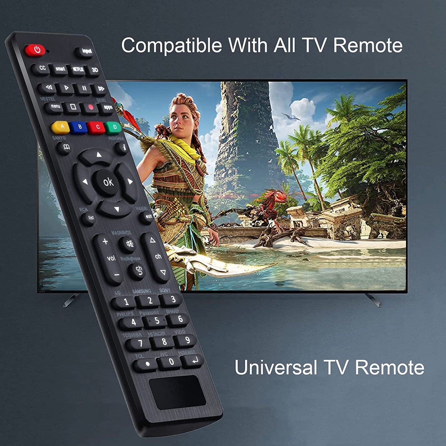 Universal Tv Remote for LG,Samsung, TCL, Philips, Vizio, Sharp, Sony, Panasonic, Sanyo, Insignia, Toshiba and Other Brands LCD LED 3D HDTV Smart TV Remote Control