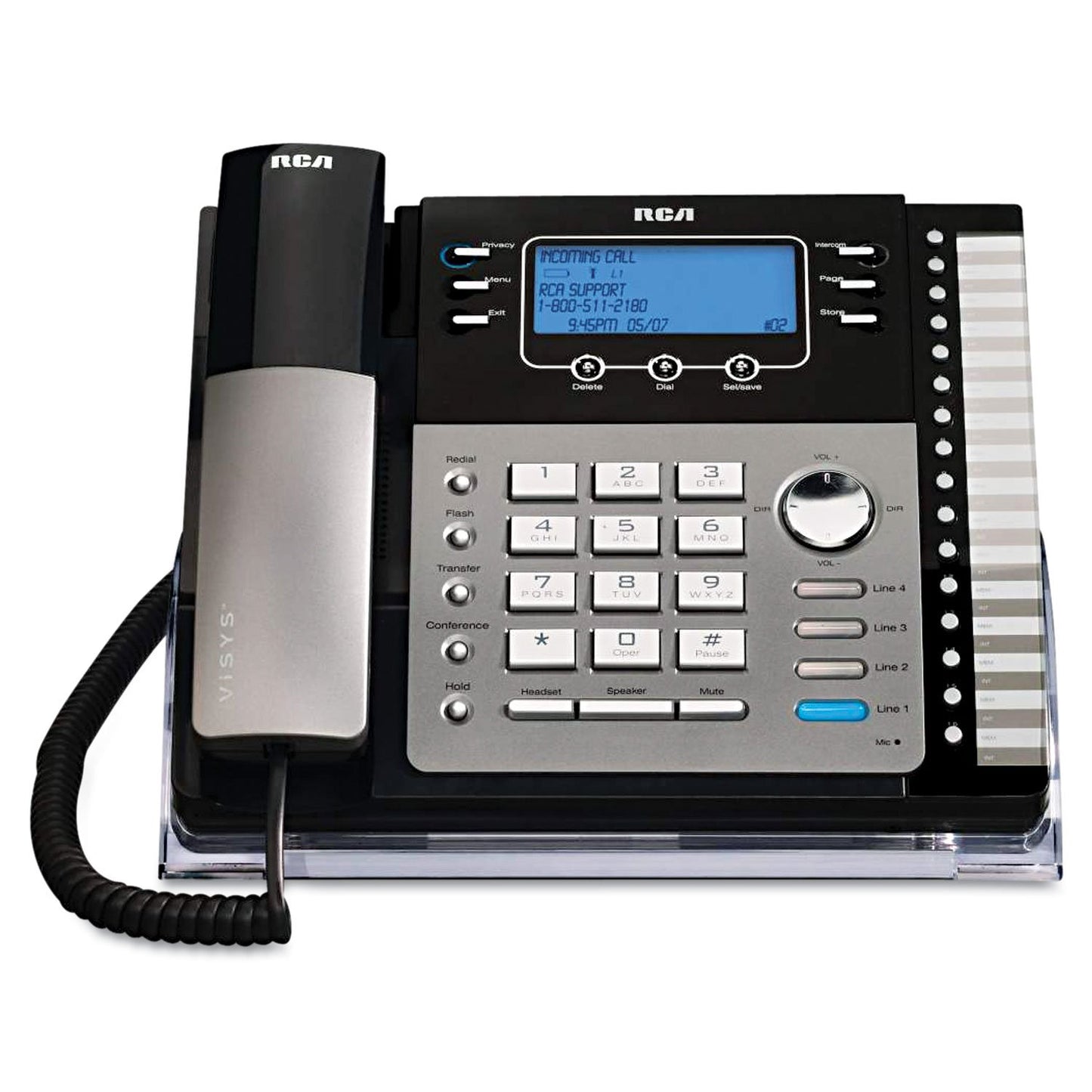 RCA 25423RE1 ViSys 4-Line Expandable System Phone with Intercom