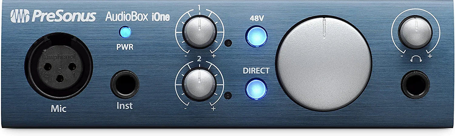 PreSonus AudioBox iOne 2x2 USB/iPad Audio Interface with Studio One Artist and Ableton Live Lite DAW Recording Software