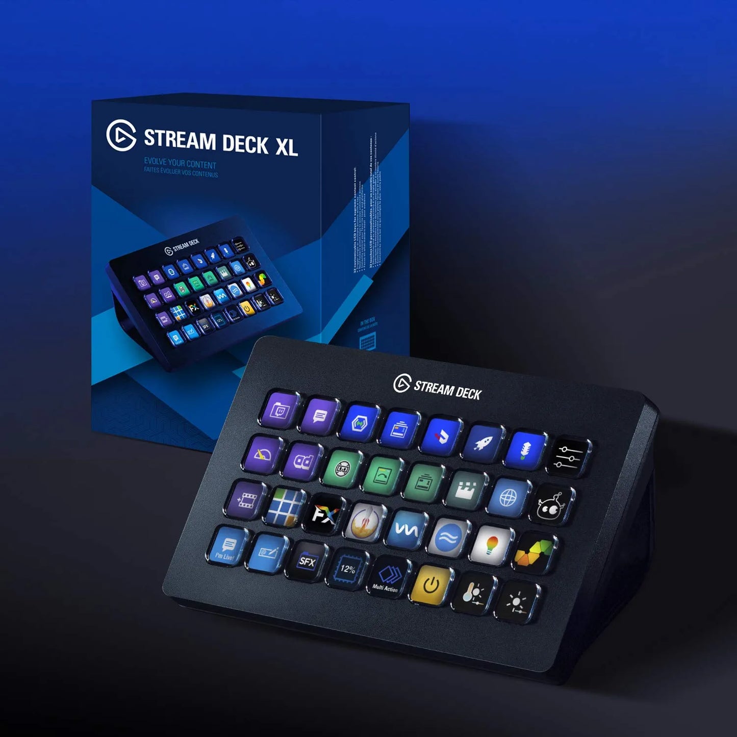 Elgato Stream Deck XL - Advanced Stream Control with 32 Customizable LCD Keys, for Windows 10 and macOS 10.13 or Later (10GAT9901)