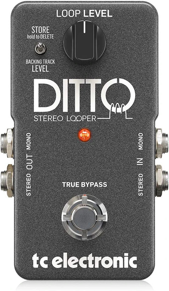 TC Electronic DITTO STEREO LOOPER Highly Intuitive Looper Pedal with Stereo I/O and Loop Import/Export