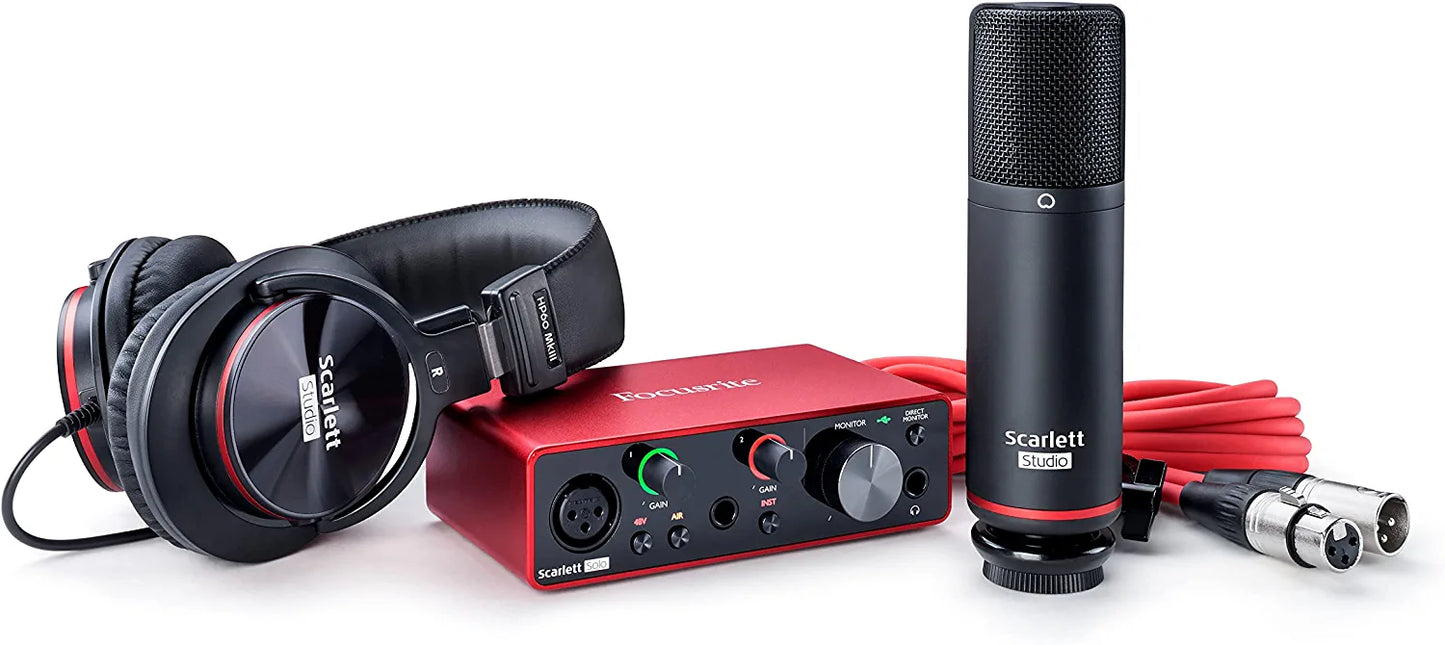 Focusrite Scarlett Solo 3rd Gen USB Audio Interface, for the Guitarist, Vocalist, Podcaster or Producer — High-Fidelity, Studio Quality Recording, and All the Software You Need to Record