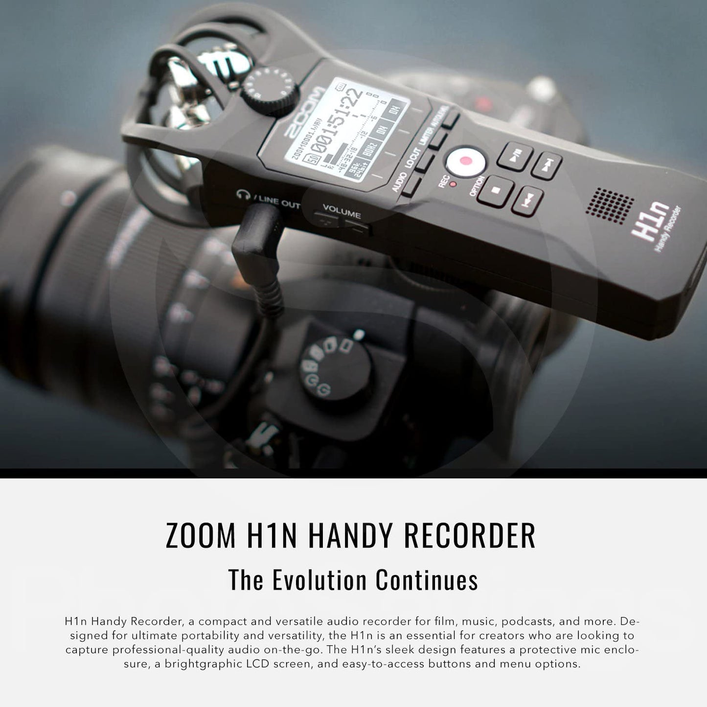 Zoom H1n Digital Handy Portable Recorder bundled with Xpix Pro Lavalier Mic