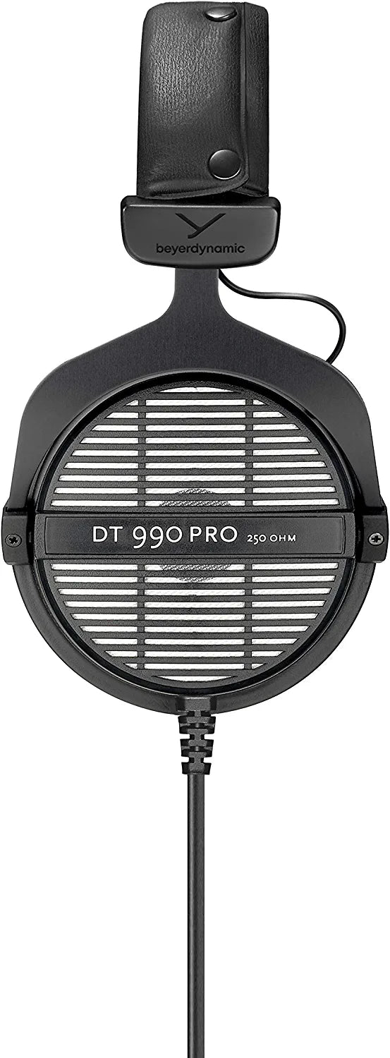 beyerdynamic Dt 990 Pro Over-Ear Studio Monitor Headphones - Open-Back Stereo Construction, Wired (80 Ohm, Black (Limited Edition))