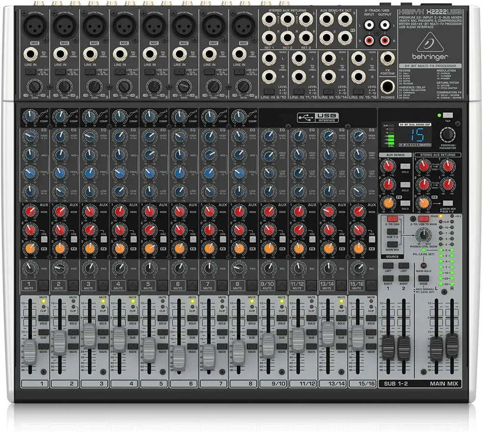 Behringer Xenyx X2222USB Mixer with USB and Effects