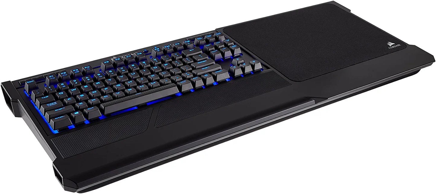 Corsair K63 Wireless Mechanical Keyboard & Gaming Lapboard Combo - Game Comfortably on Your Couch - Backlit Blue Led, Cherry MX Red - Quiet & Linear (CH-9515031-NA)