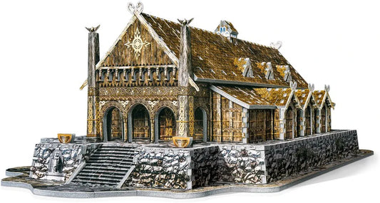 WREBBIT 3D Golden Hall Edoras Lord of The Rings Puzzle, 742-Piece