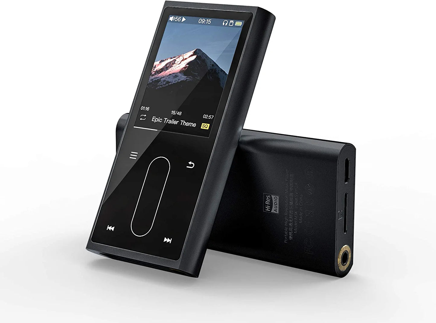 FiiO M3K HiFi MP3 Player with Digital Voice Recorder,24 Hours Playback and Expandable Up to 512GB with Independent Lock & Volume Control,Silver