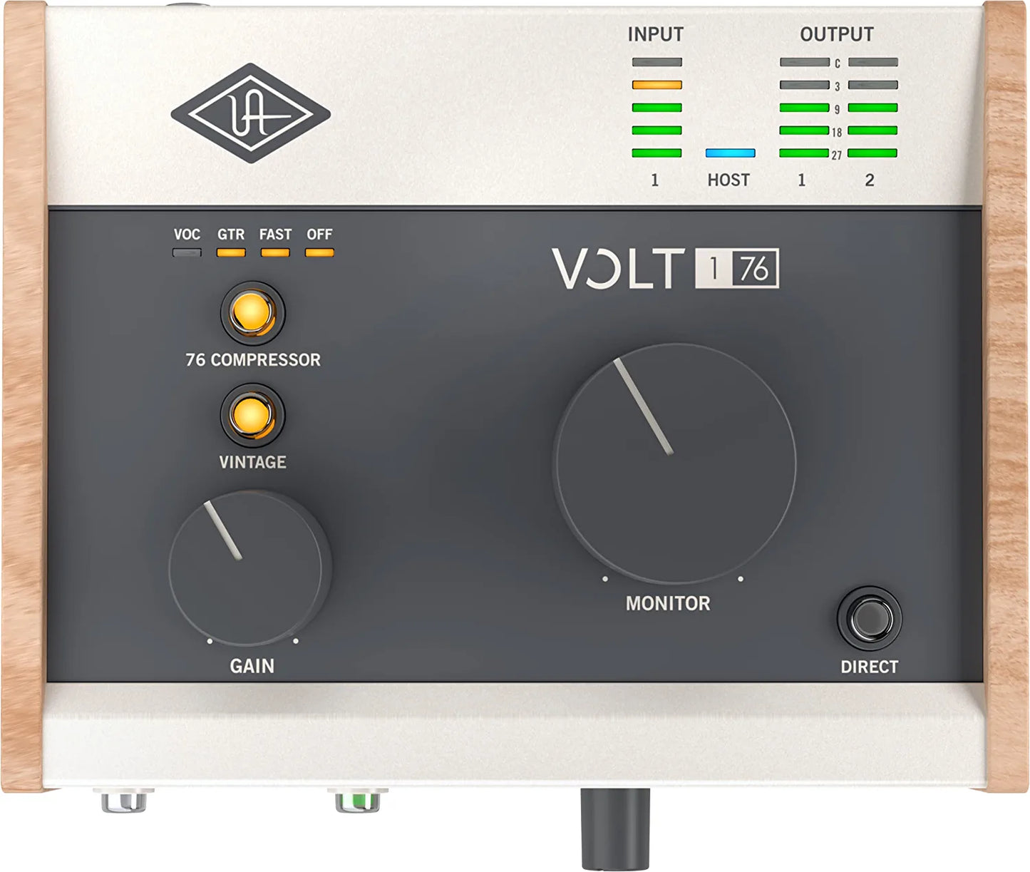 UA Volt 1 USB Audio Interface for recording, podcasting, and streaming with essential audio software, including $400 in UAD plug-ins