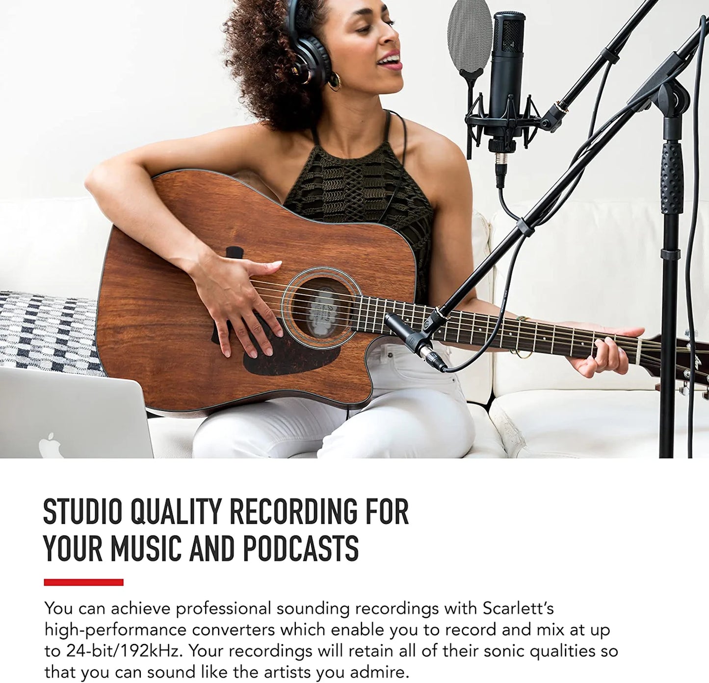 Focusrite Scarlett 2i2 3rd Gen USB Audio Interface for Recording, Songwriting, Streaming and Podcasting — High-Fidelity, Studio Quality Recording, and All the Software You Need to Record