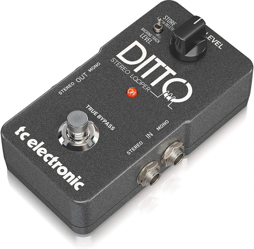 TC Electronic DITTO STEREO LOOPER Highly Intuitive Looper Pedal with Stereo I/O and Loop Import/Export