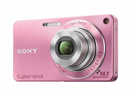 Refurbished Sony DSC-W350 14.1MP Digital Camera with 4x Wide Angle Zoom with Optical Steady Shot Image Stabilization and 2.7 inch LCD (Pink)