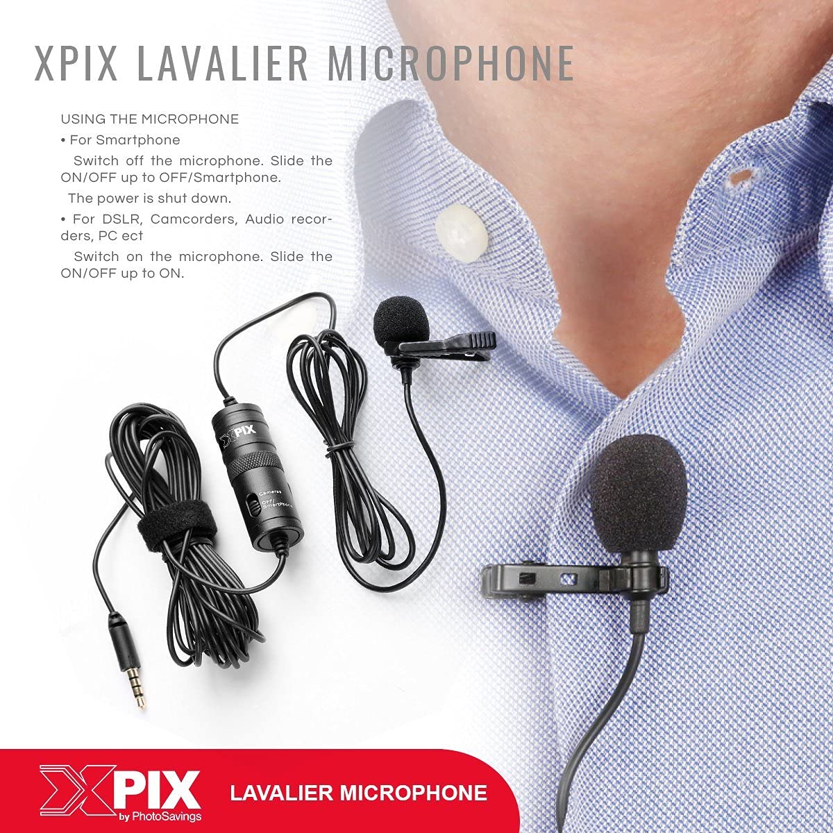 Zoom H1n Digital Handy Portable Recorder bundled with Xpix Pro Lavalier Mic