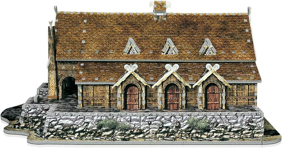 WREBBIT 3D Golden Hall Edoras Lord of The Rings Puzzle, 742-Piece