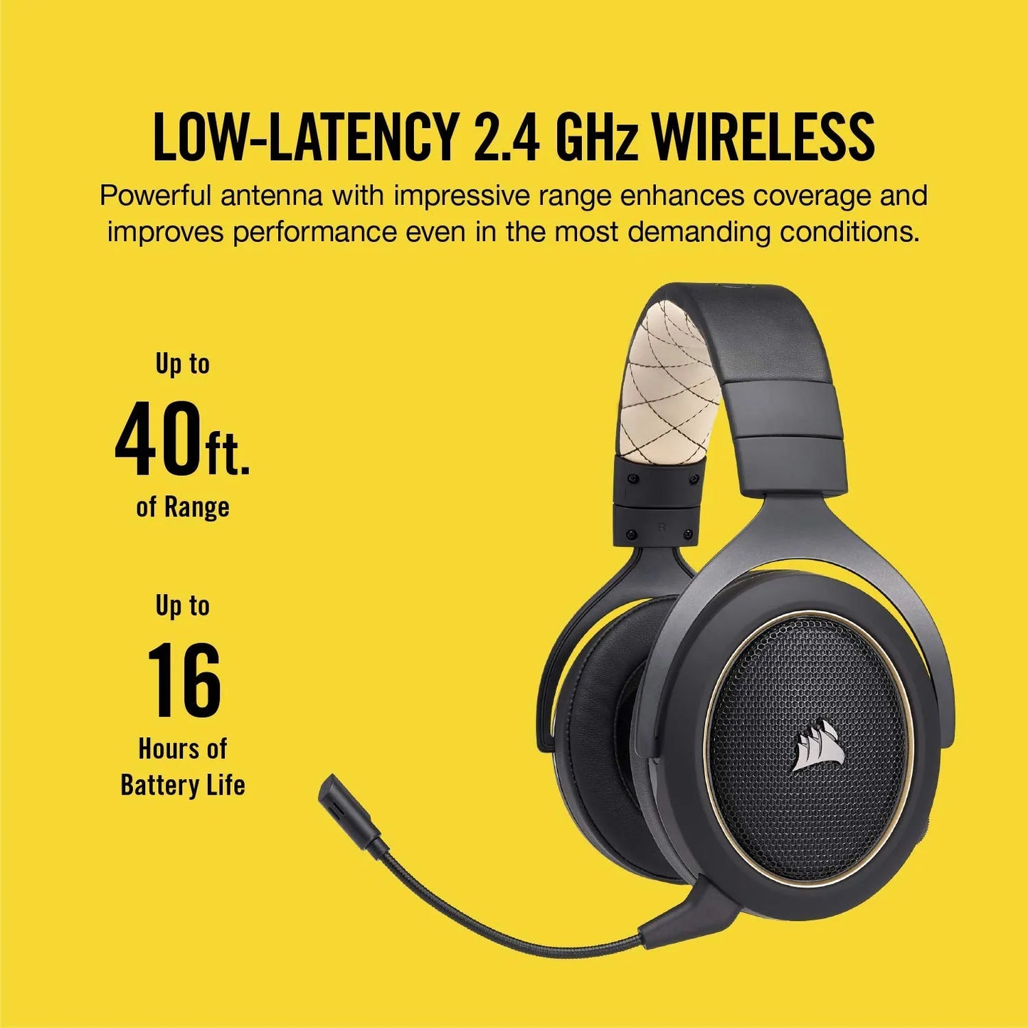 CORSAIR HS70 SE Wireless - 7.1 Surround Sound Gaming Headset - Discord Certified Headphones - Special Edition