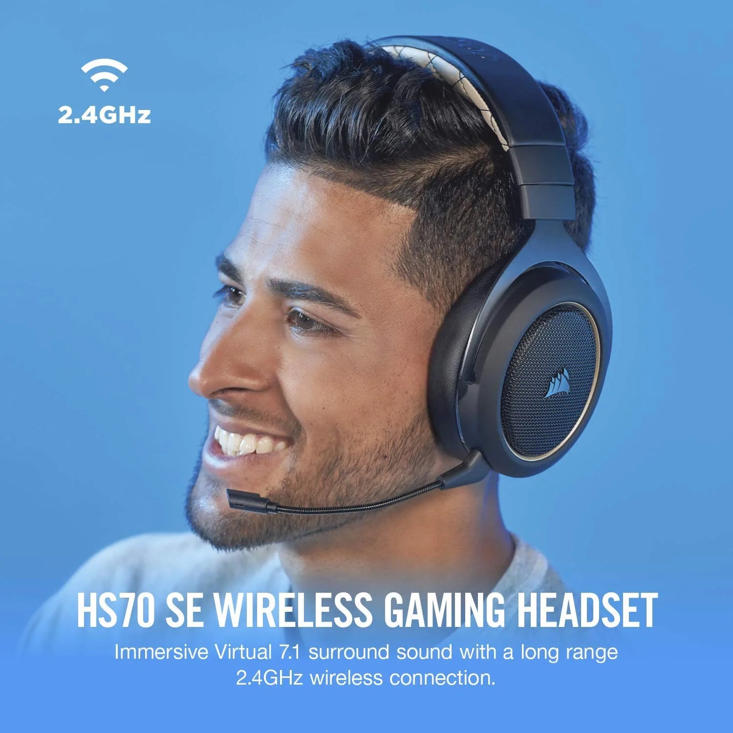 CORSAIR HS70 SE Wireless - 7.1 Surround Sound Gaming Headset - Discord Certified Headphones - Special Edition