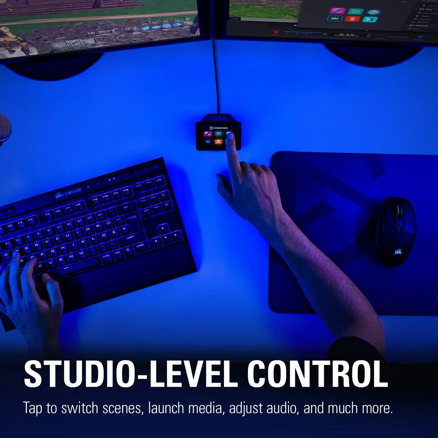 Elgato Stream Deck Mini – Compact Studio Controller, 6 Macro Keys, Trigger Actions in Apps and Software Like OBS, Twitch, YouTube and More, Works with Mac and PC