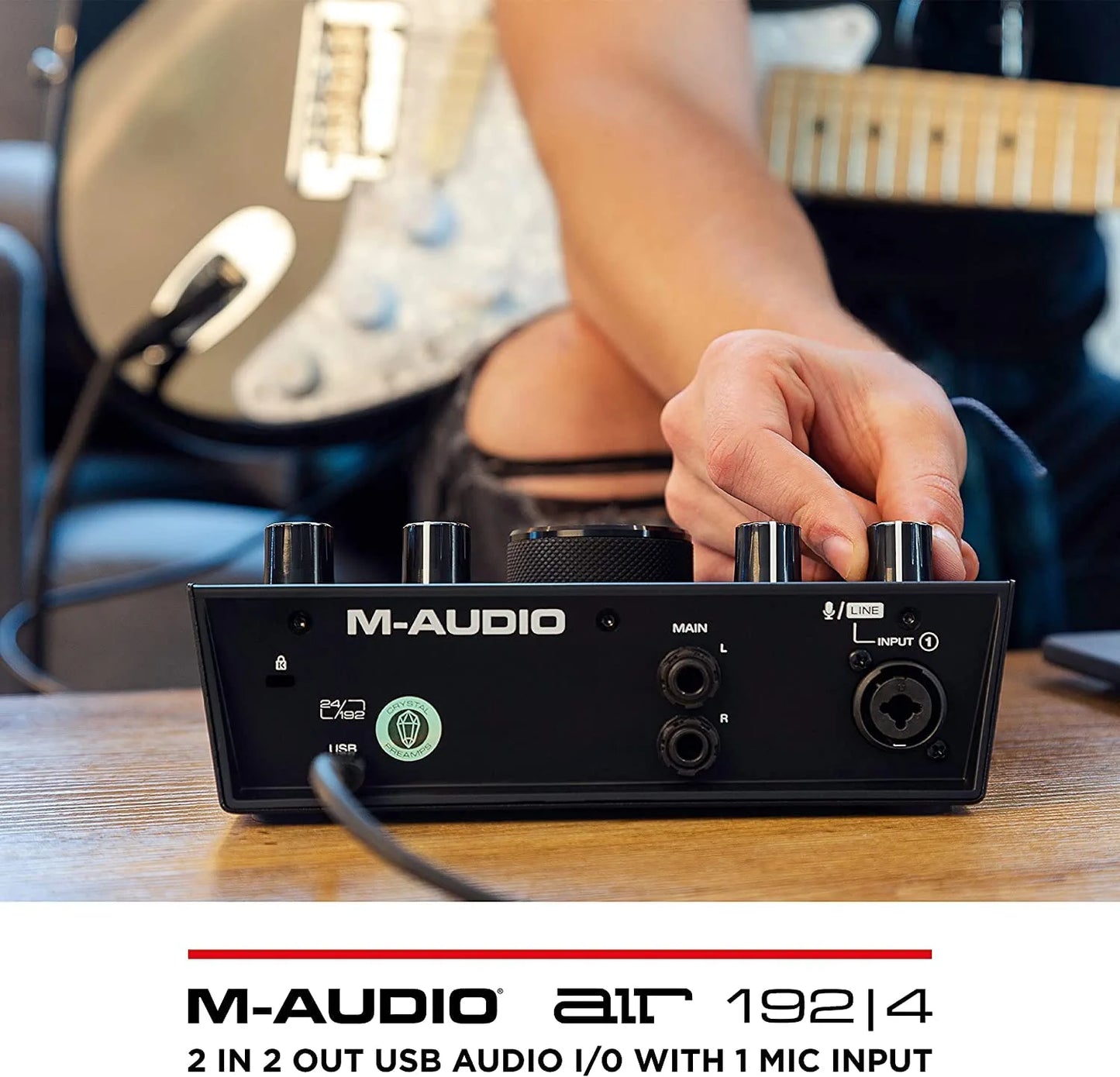 M-Audio AIR 192x4 USB C Audio Interface for Recording, Podcasting, Streaming with Studio Quality Sound, 1 XLR in and Music Production Software