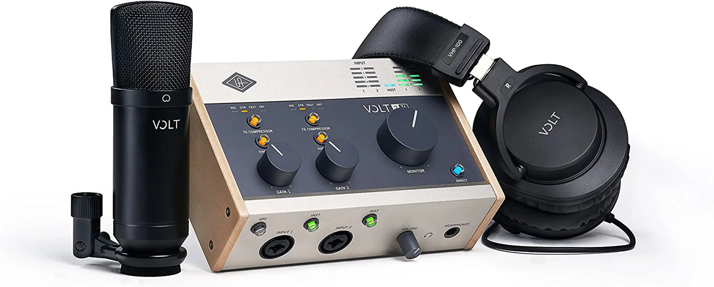 UA Volt 1 USB Audio Interface for recording, podcasting, and streaming with essential audio software, including $400 in UAD plug-ins