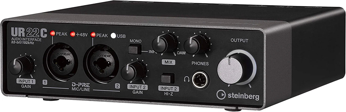 Steinberg UR22C 2x2 USB 3.0 Audio Interface with Cubase AI and Cubasis LE