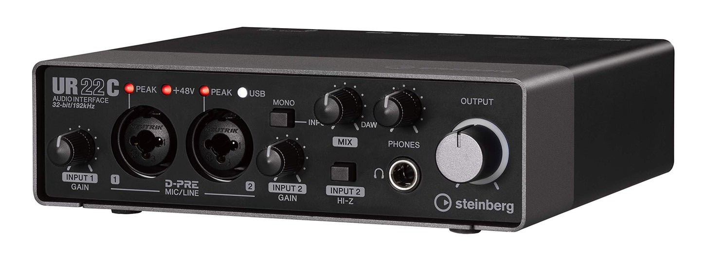 Steinberg UR22C 2x2 USB 3.0 Audio Interface with Cubase AI and Cubasis LE