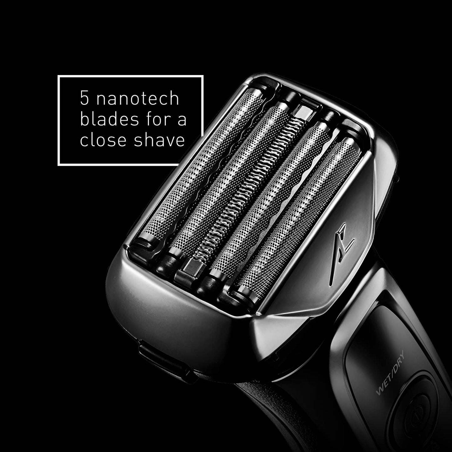 Panasonic Arc5 Electric Razor for Men ES-LV65-S + Replacement Outer Foil WES9173P, 5 Blade Shaver and Trimmer, Shave Sensor and Multi Flex Pivoting Head, ES-COS65, Black